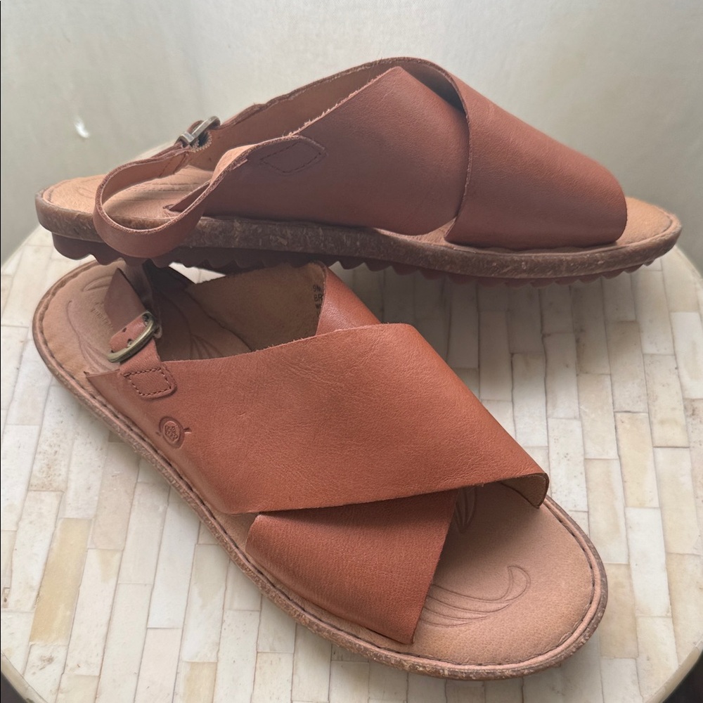 Born - Brown Leather Women's Sandals